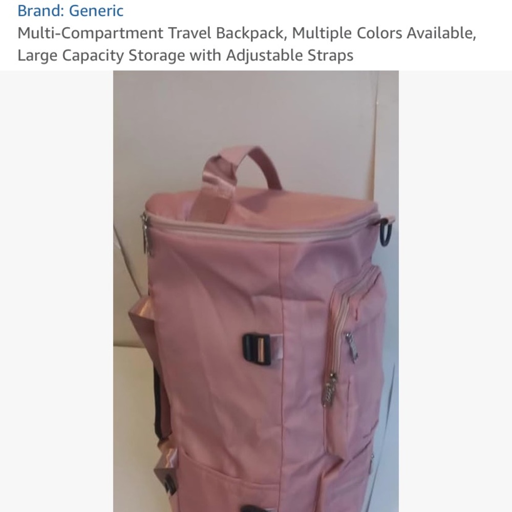 There are 19 multifunction backpack 10 black 9 other colours